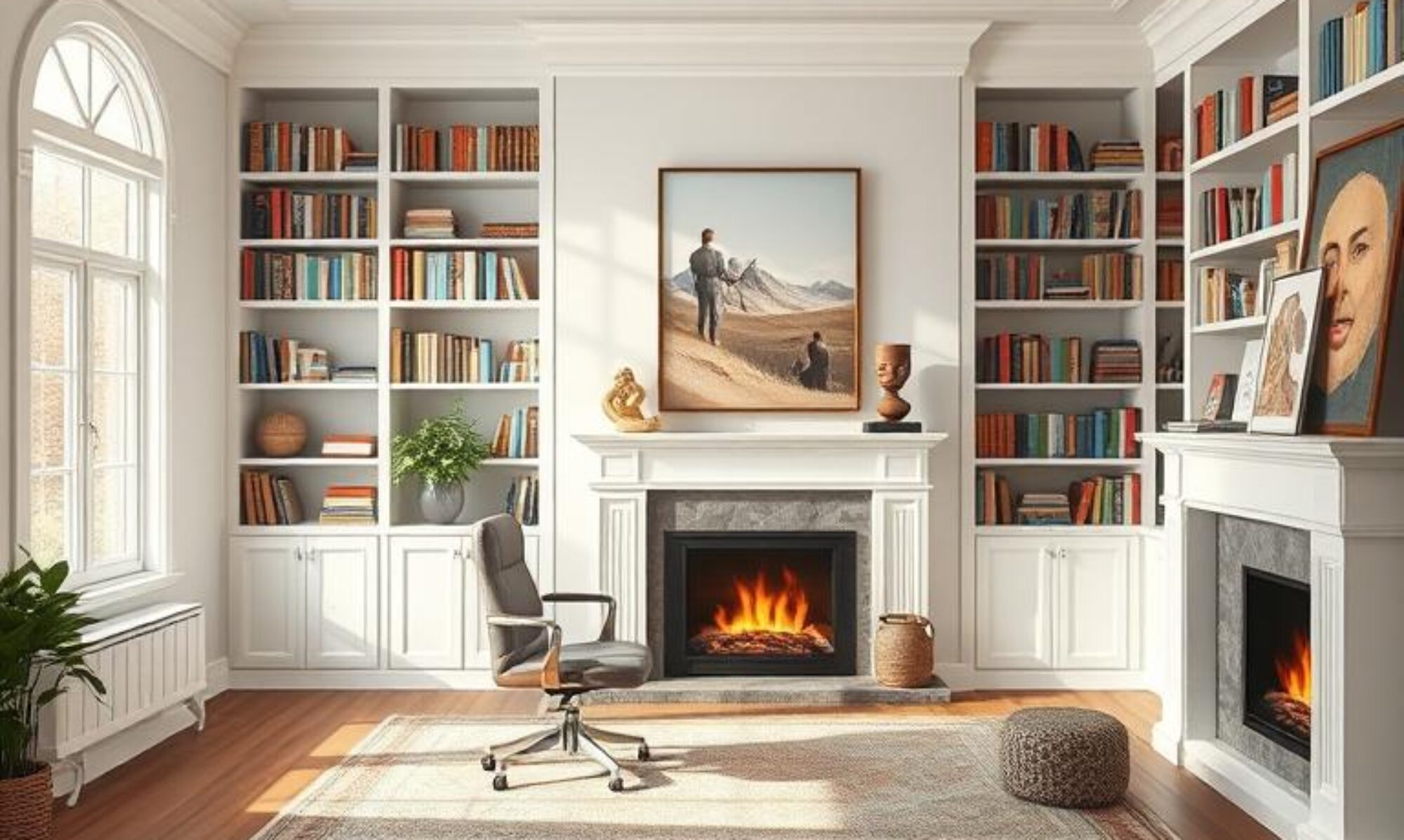 Staged home office