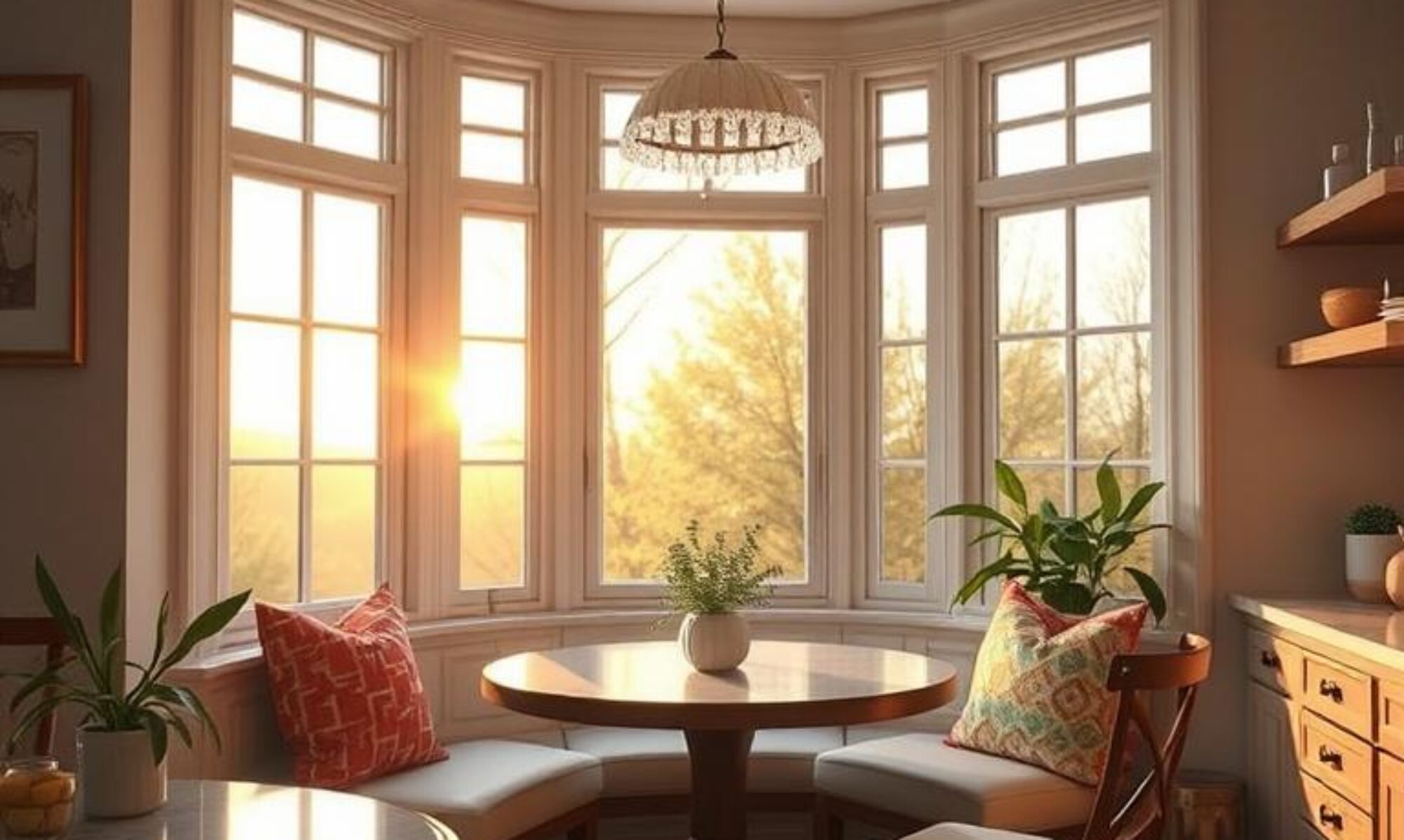 Staged breakfast nook